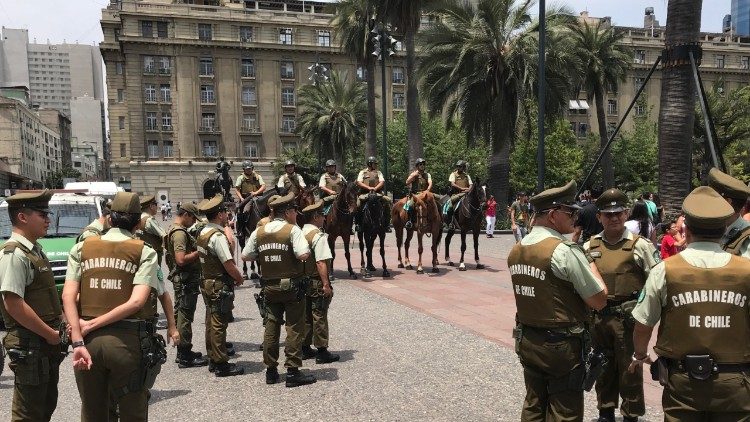 Plaza de Armas Mitten in Santiago de Chile
