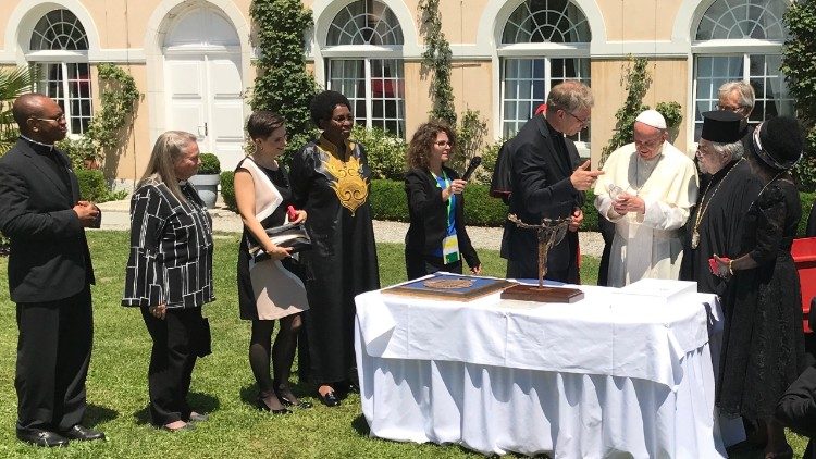 Le Pape François au château de Bossey en Suisse le 21 juin 2018