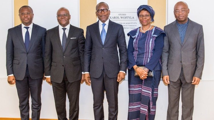 El presidente de Benín, Patrice Talon, en Radio Vaticano en 2018