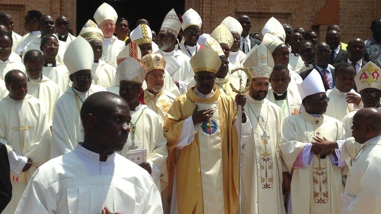 Bishops attend the opening Mass of SECAM's Golden Jubilee