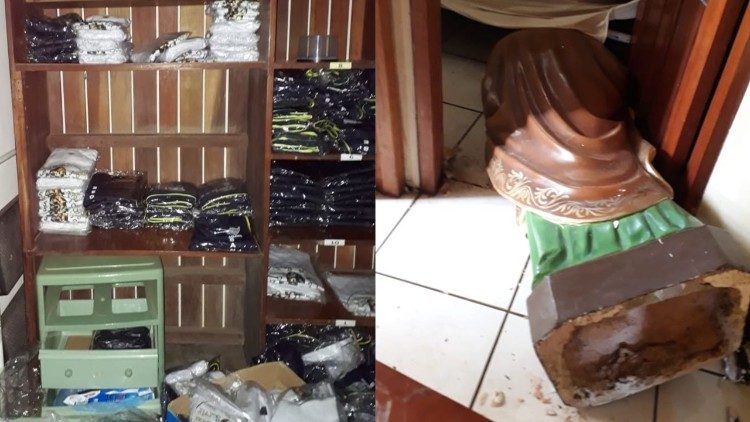 Profanação e destruição em igrejas e estruturas eclesiais