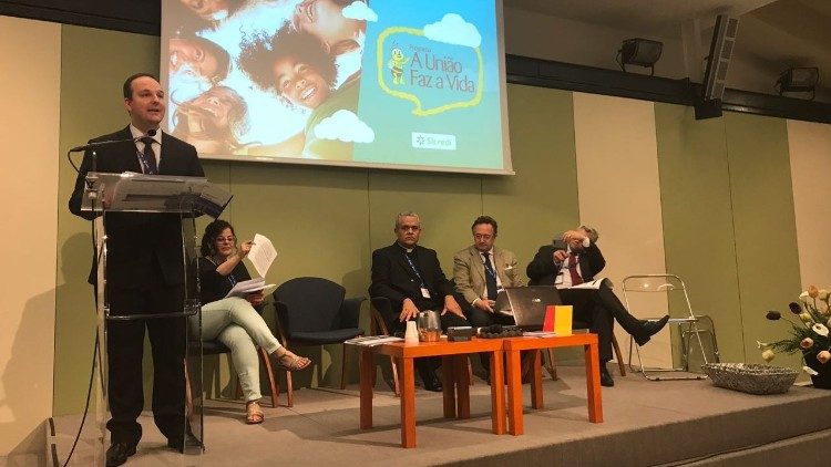 Marcello Zanluchi no encontro da Scholas Occurrentes em Castel Gandolfo