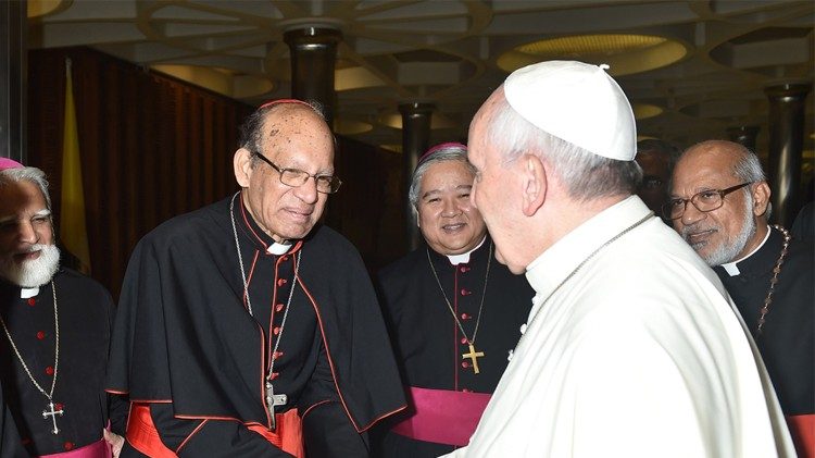 Card Gracias the new CBCI President with the Pope