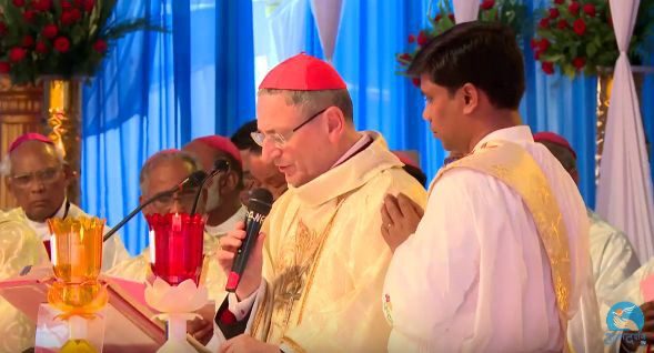 Card. Angelo Amato at Mass.