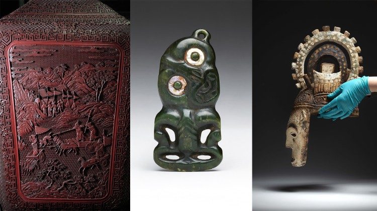 Alcune immagini del volume "Etica e pratica della conservazione. Manuale per la conservazione dei beni etnografici e polimaterici" (edizioni Musei Vaticani)