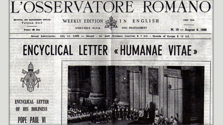 Нумар ватыканскай газеты "L'Osservatore Romano" з тэкстам "Humanae Vitae"