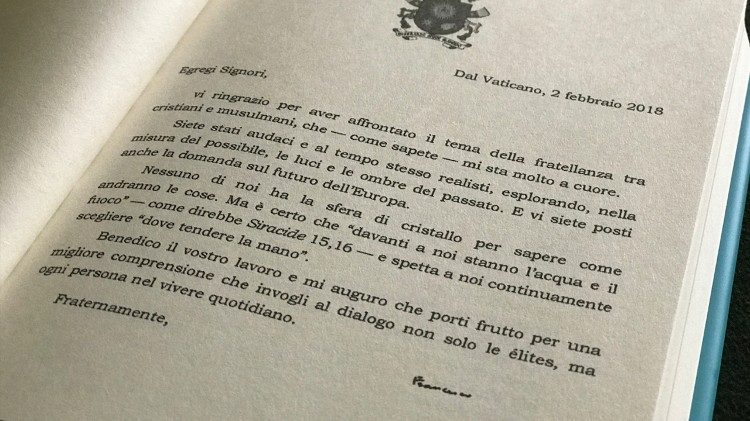 Lettera-prefazione di Papa Francesco al libro Noi Fratelli