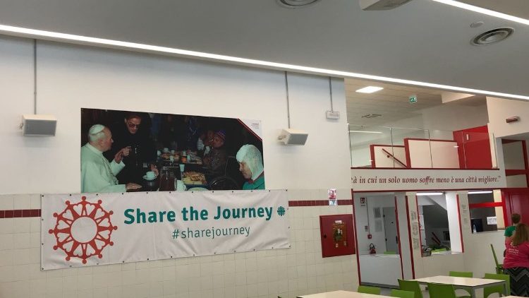 La mensa sociale "San Giovanni Paolo II" a Roma