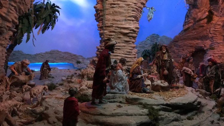 Nicht so klein, aber auch oho: Krippe in der Vatikan-Pfarrkirche Santa Anna