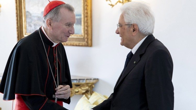 Parolin com o presidente Mattarella (foto arquivo)