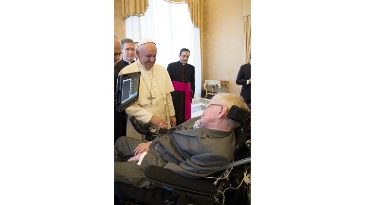 Papa Francisco e Stephen Hawking 