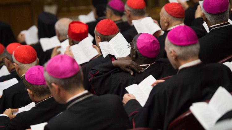 Les pères synodaux réunis en congrégation générale