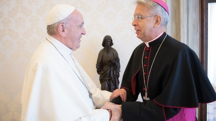 Pope Francis and Archbishop Joseph Marino