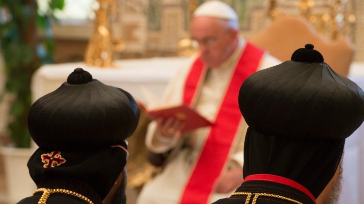 Папа падчас сустрэчы з праваслаўнай дылегацыяй Патрыярхату Антыёхіі