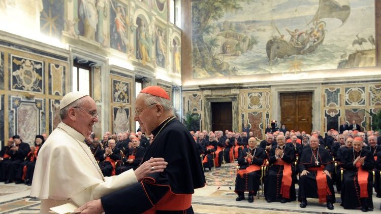 Le Pape François et le cardinal Angelo Sodano