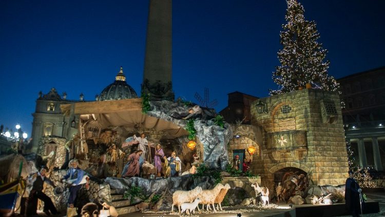 Presépio na Praça São Pedro