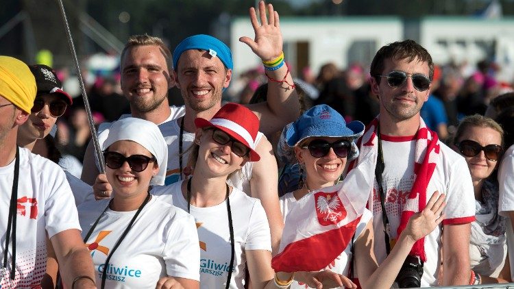 Des jeunes lors des JMJ de Cracovie en 2016