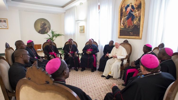 Franciszek z biskupami Gambii, Sierra Leone i Liberii