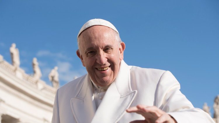 Pope Francis at his general audience.