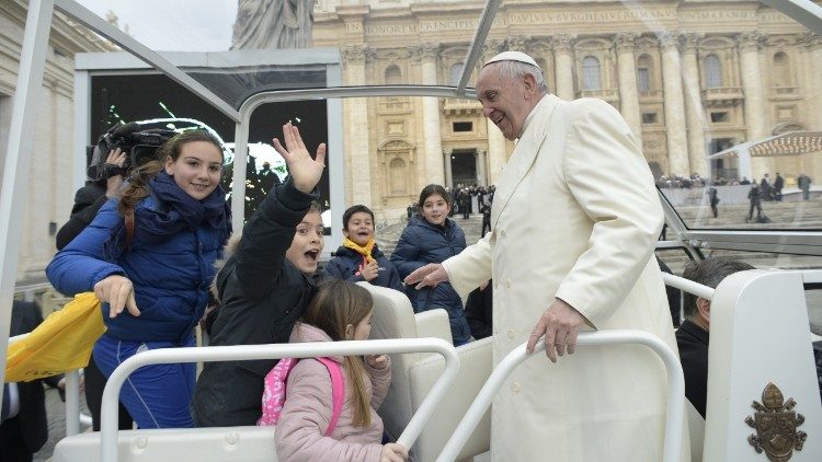Pope Francis at his general audience