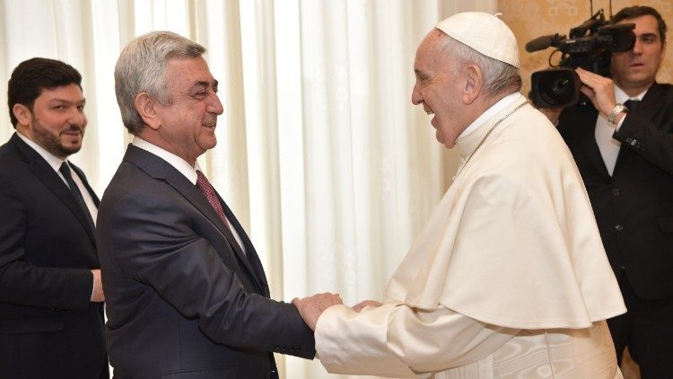 Santo Padre e o Presidente da República da Armênia, Serzh Sargsyan