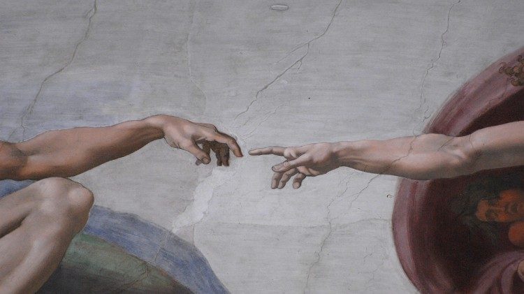 Sistine Chapel - detail from the Creation of Adam