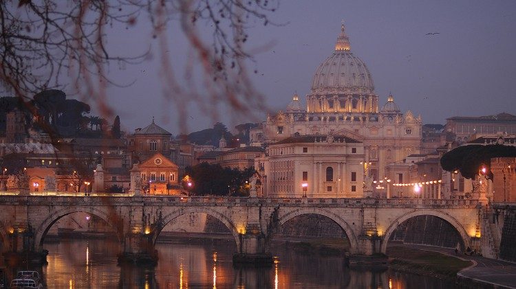 Panorámica cúpula Basílica San Pedro, Roma. 