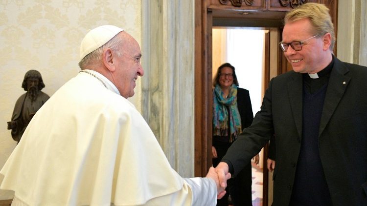 Pfarrer Jens-Martin Kruse an diesem Donnerstag bei Papst Franziskus