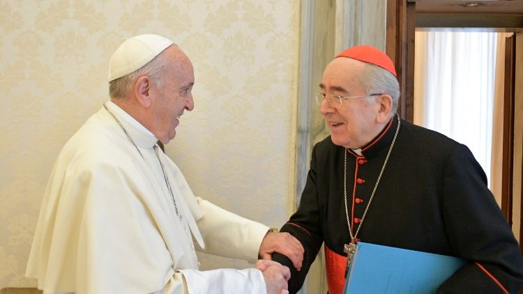 Францішак прымае на аўдыенцыі кардынала Станіслава Рылку