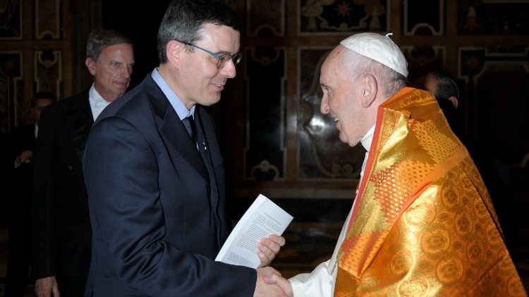 2018-04-27 Papieska audiencja dla członków kapituły generalnej Braci św. Gabriela i członków Rodziny Monfortiańskiej