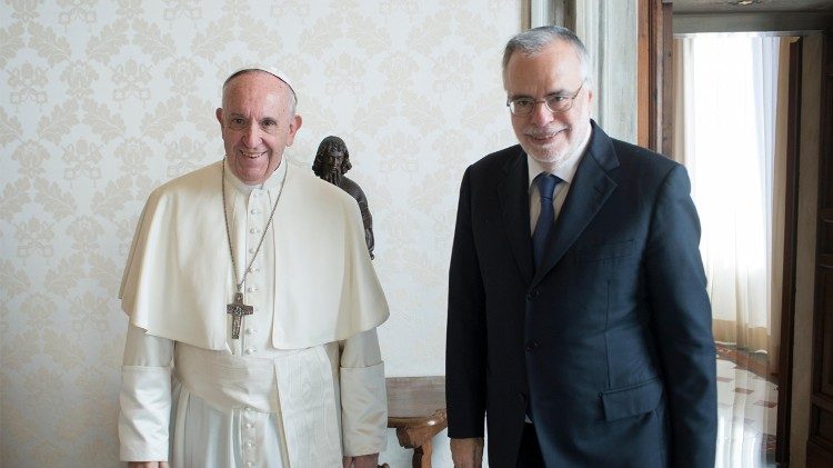 Audiencia del Papa a Andrea Riccardi, fundador de la Comunidad de San Egidio