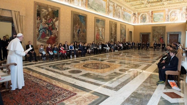 Imagen de archivo correspondiente a la audiencia del Papa a los chicos de la Acción Católica