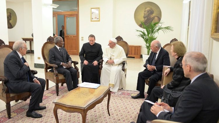 Pope Francis meets with The Elders at Santa Marta