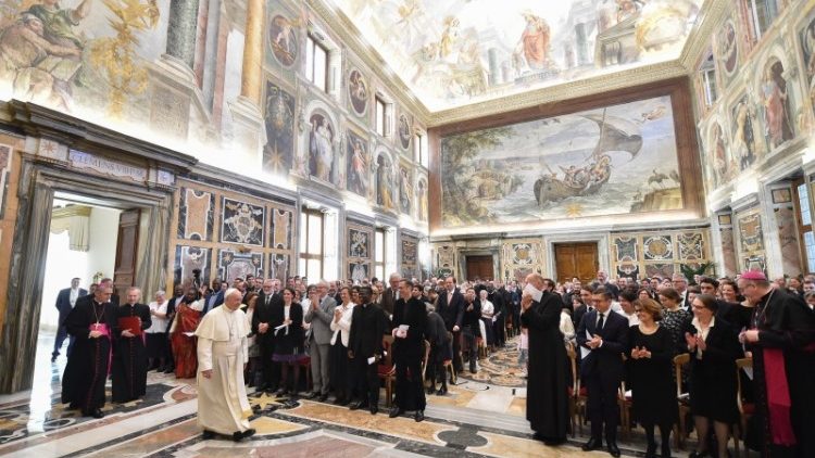 Pope Francis meets with the Emmanuel Community