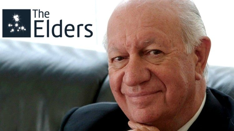 ALT= Ricardo Lagos, the elders, ex presidente de chile, encuentros del papa francisco, cambio climatico, laudato si'