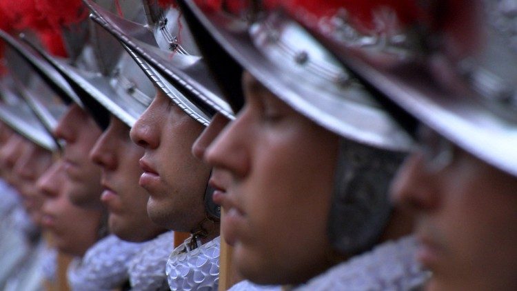 Members of the Pontifical Swiss Guards