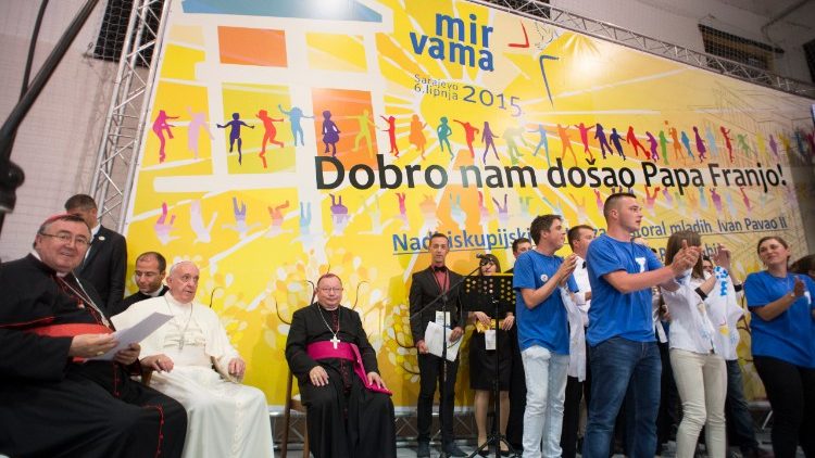 Pope Francis during a visit to Sarajevo, Bosnia and Herzegovina, in June, 2015. 