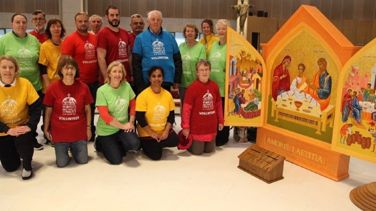The Holy family as the icon of "Amoris Laetitia" at the World Meeting of Families (WMOF), Dublin, Ireland, Aug. 21-26. 