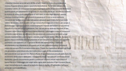 Petrocchi: Perdonanza Celestiniana, esperienza di conversione