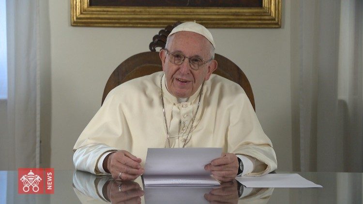 2018.08.21 fotogramma del videomessaggio del Papa