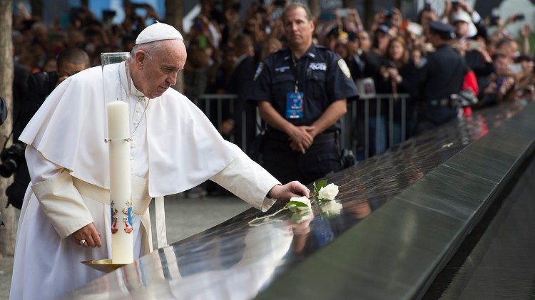 Papst Franziskus besuchte die Gedenkstätte Ground Zero während seiner USA-Reise 2015 