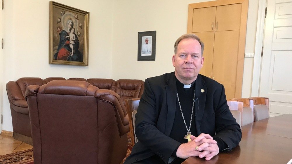 Il presidente del Ccee, monsignor Gintaras Grušasč arcivescovo di Vilnius (Lituania)