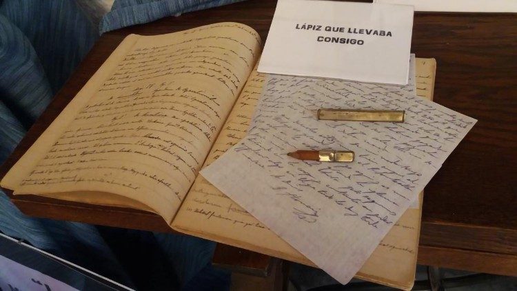 Appunti di padre Tiburcio in mostra in occasione della Beatificazione