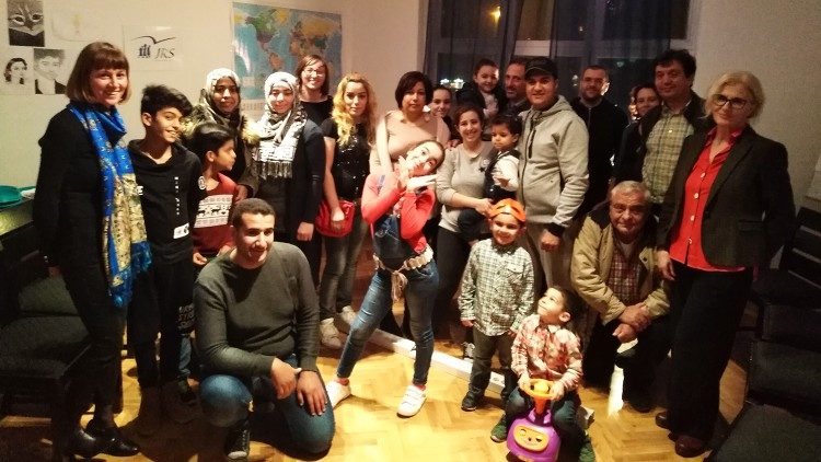 Gruppo di rifugiati siriani