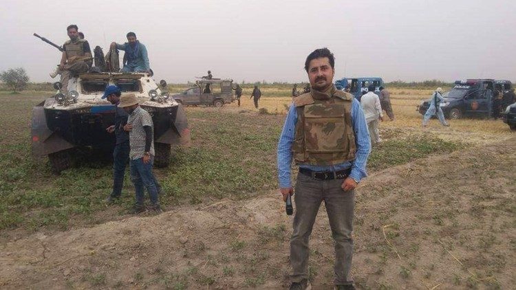 Der pakistanische Journalist Saddam Tufail Hashmii 