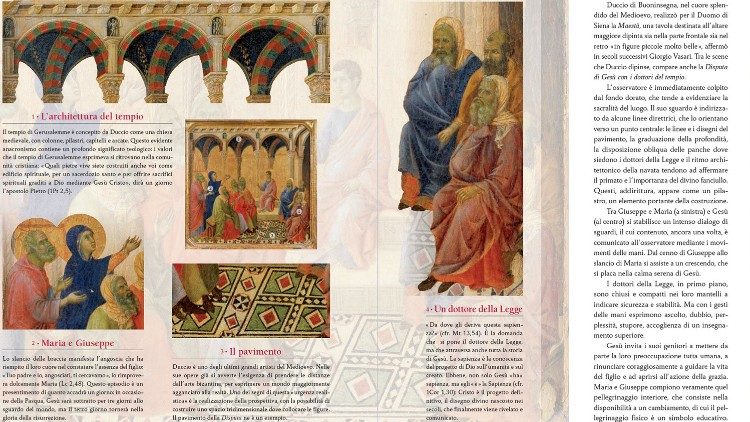 La spiegazione di un'pera d'arte nel libro"Maria attraverso la pittura"