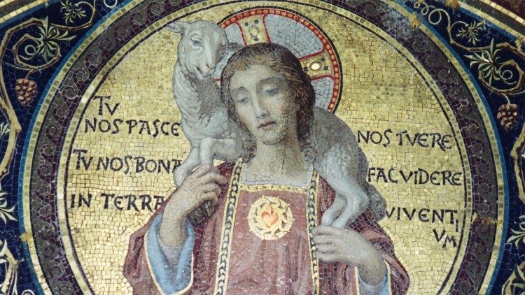 Mosaic of Jesus, the Good Shepherd