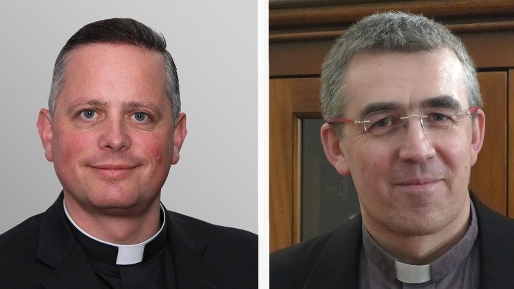 Mgr Bruno Valentin (à gauche) et Mgr Alexandre Joly (à droite) 
