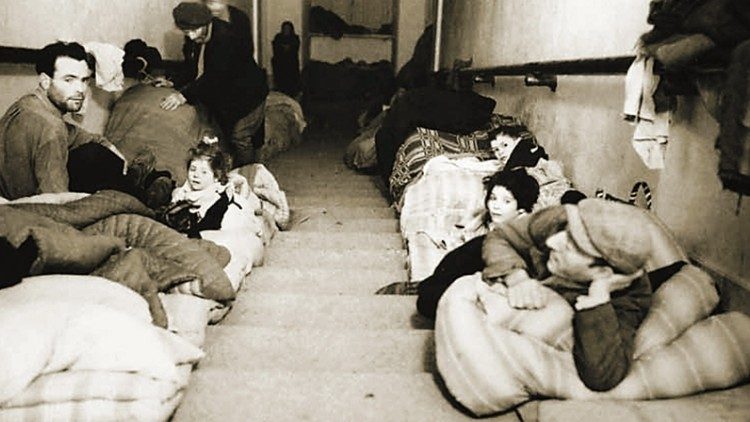 Verfolgte Juden, die auf Wunsch von Pius XII. im Apostolischen Palast von Castel Gandolfo untergebracht worden waren