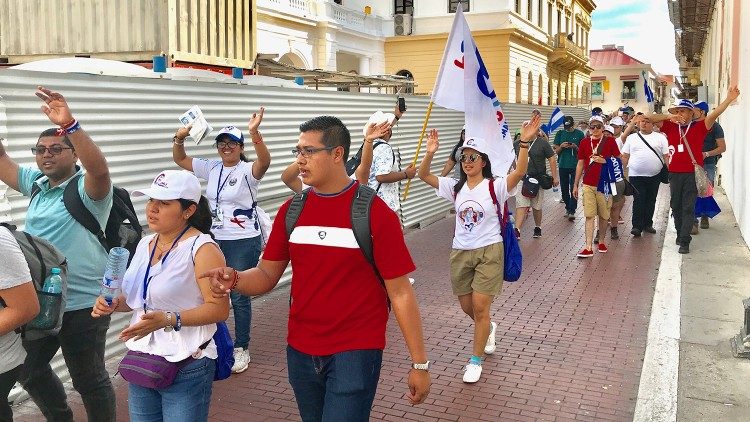 Participants aux JMJ de Panama, en janvier 2019